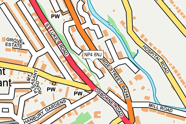 NP4 8NJ map - OS OpenMap – Local (Ordnance Survey)