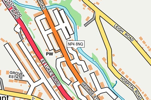 NP4 8NQ map - OS OpenMap – Local (Ordnance Survey)