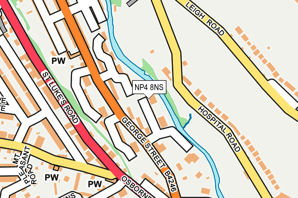 NP4 8NS map - OS OpenMap – Local (Ordnance Survey)