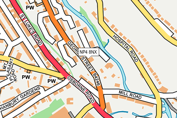 NP4 8NX map - OS OpenMap – Local (Ordnance Survey)