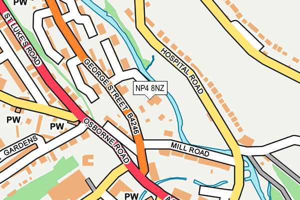 NP4 8NZ map - OS OpenMap – Local (Ordnance Survey)