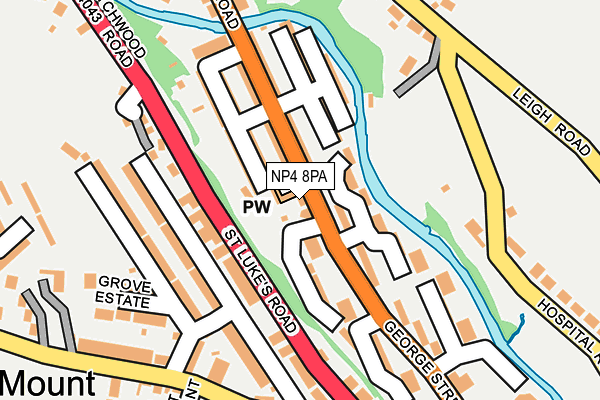 NP4 8PA map - OS OpenMap – Local (Ordnance Survey)