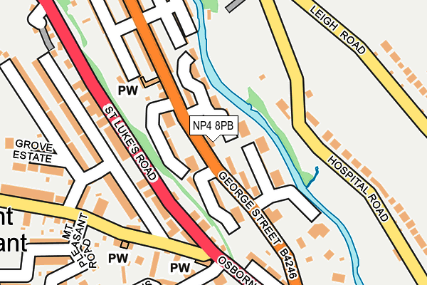NP4 8PB map - OS OpenMap – Local (Ordnance Survey)