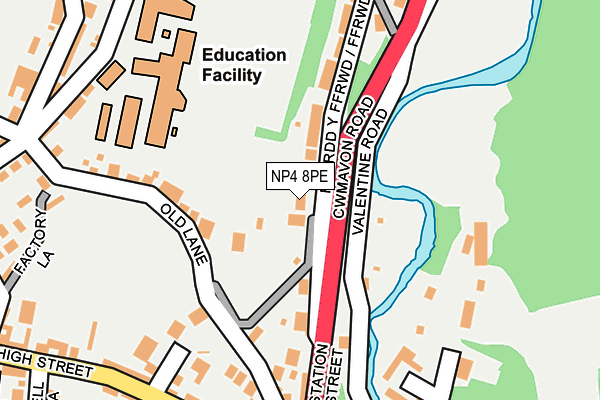 NP4 8PE map - OS OpenMap – Local (Ordnance Survey)