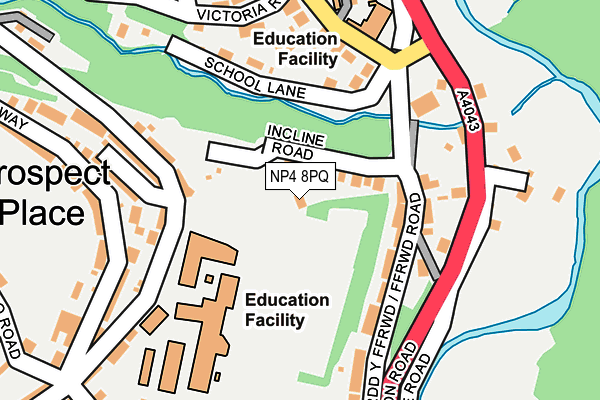 NP4 8PQ map - OS OpenMap – Local (Ordnance Survey)