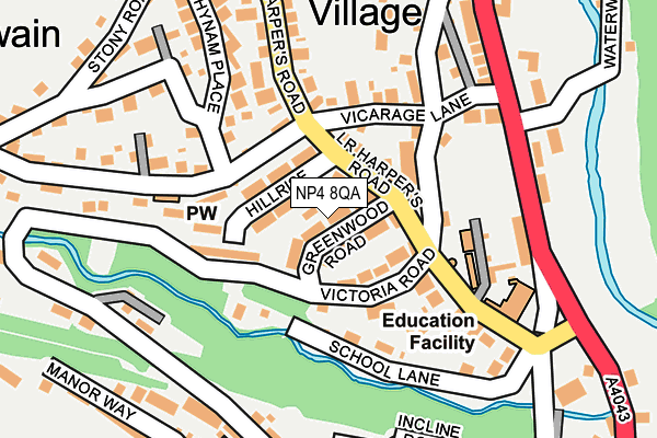 NP4 8QA map - OS OpenMap – Local (Ordnance Survey)