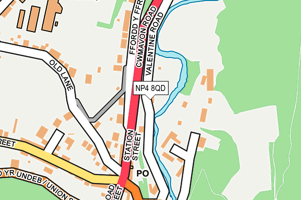 NP4 8QD map - OS OpenMap – Local (Ordnance Survey)