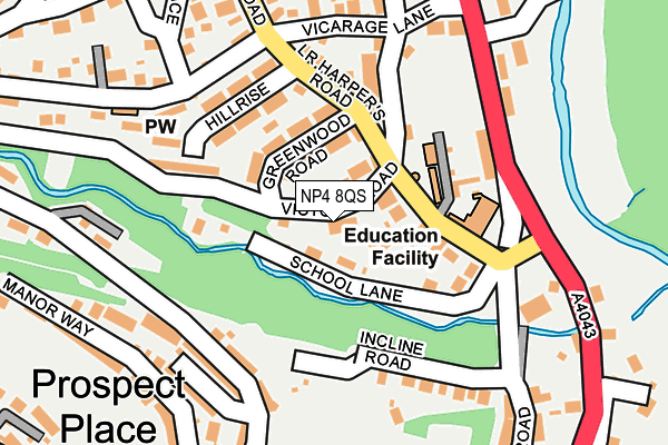 NP4 8QS map - OS OpenMap – Local (Ordnance Survey)