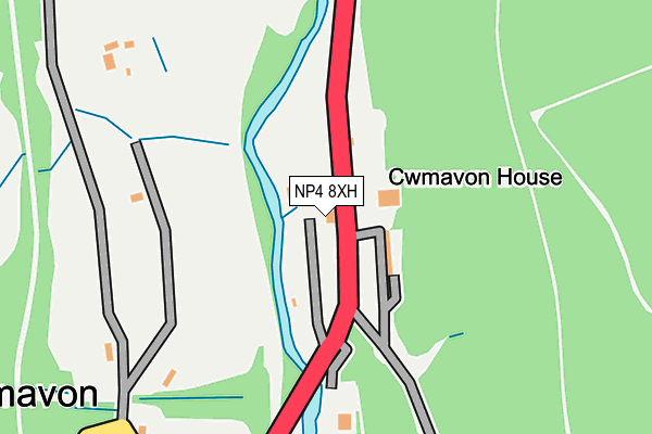 NP4 8XH map - OS OpenMap – Local (Ordnance Survey)