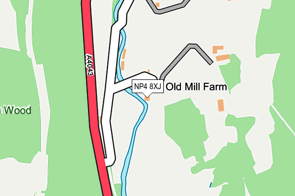 NP4 8XJ map - OS OpenMap – Local (Ordnance Survey)