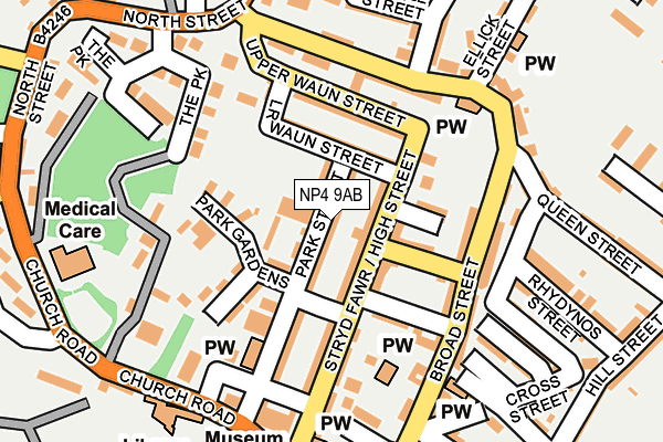 NP4 9AB map - OS OpenMap – Local (Ordnance Survey)