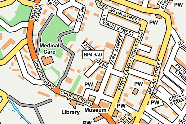 NP4 9AD map - OS OpenMap – Local (Ordnance Survey)
