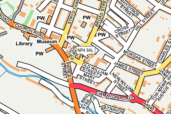NP4 9AL map - OS OpenMap – Local (Ordnance Survey)