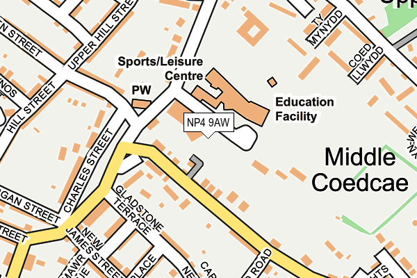NP4 9AW map - OS OpenMap – Local (Ordnance Survey)