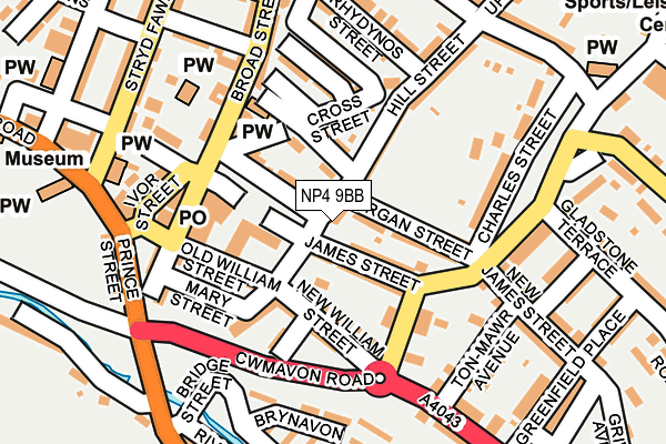NP4 9BB map - OS OpenMap – Local (Ordnance Survey)