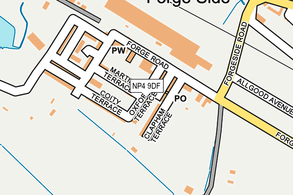 NP4 9DF map - OS OpenMap – Local (Ordnance Survey)