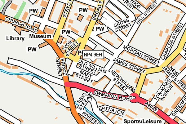 NP4 9EH map - OS OpenMap – Local (Ordnance Survey)