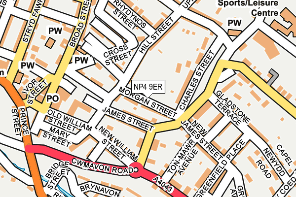 NP4 9ER map - OS OpenMap – Local (Ordnance Survey)