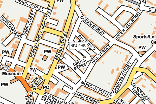 NP4 9HB map - OS OpenMap – Local (Ordnance Survey)