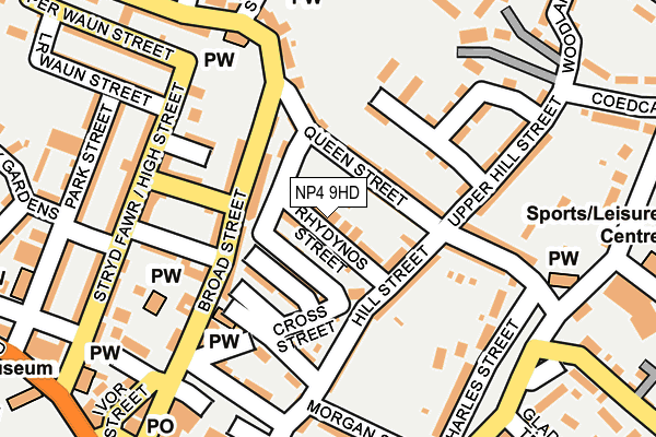 NP4 9HD map - OS OpenMap – Local (Ordnance Survey)