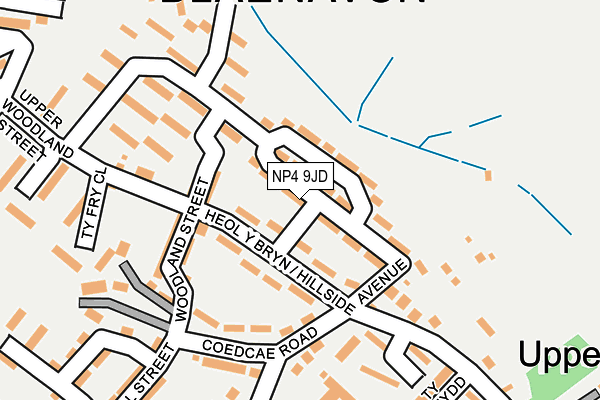 NP4 9JD map - OS OpenMap – Local (Ordnance Survey)