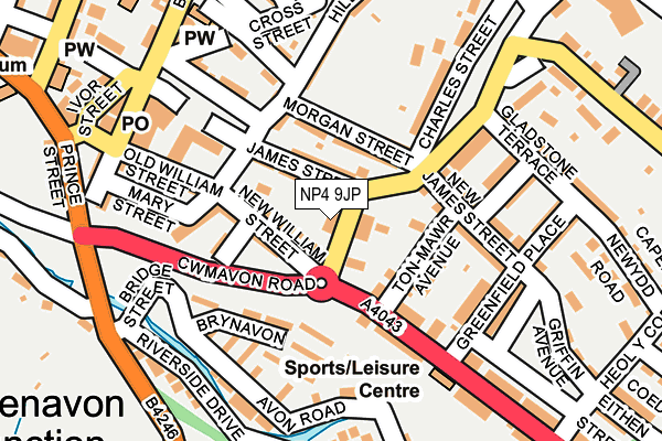 NP4 9JP map - OS OpenMap – Local (Ordnance Survey)