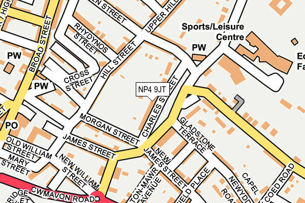 NP4 9JT map - OS OpenMap – Local (Ordnance Survey)