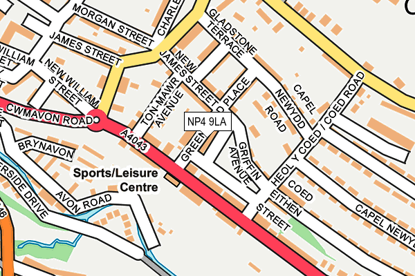 NP4 9LA map - OS OpenMap – Local (Ordnance Survey)