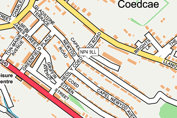 NP4 9LL map - OS OpenMap – Local (Ordnance Survey)