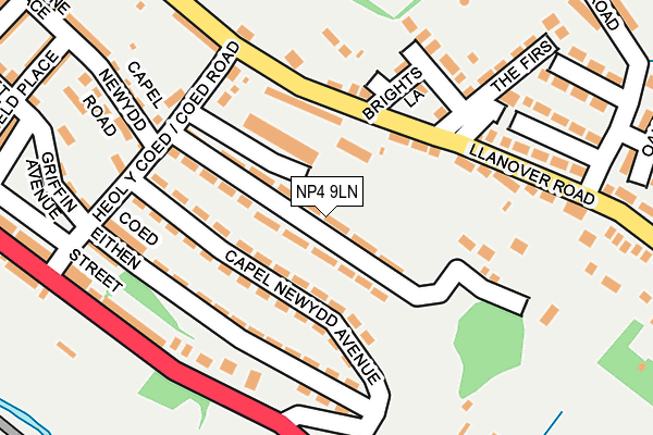 NP4 9LN map - OS OpenMap – Local (Ordnance Survey)