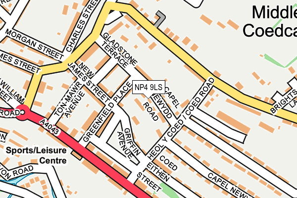 NP4 9LS map - OS OpenMap – Local (Ordnance Survey)