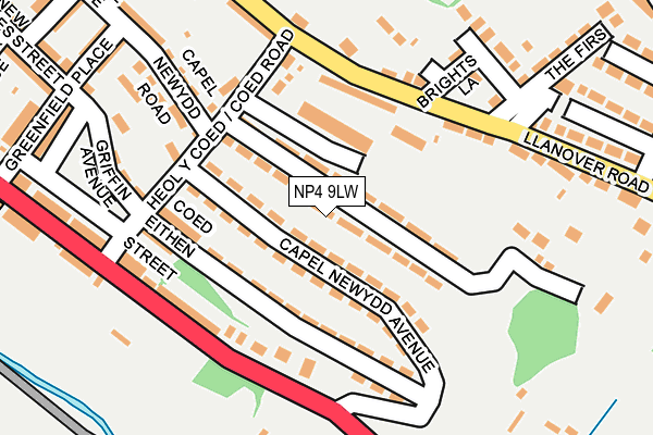 NP4 9LW map - OS OpenMap – Local (Ordnance Survey)