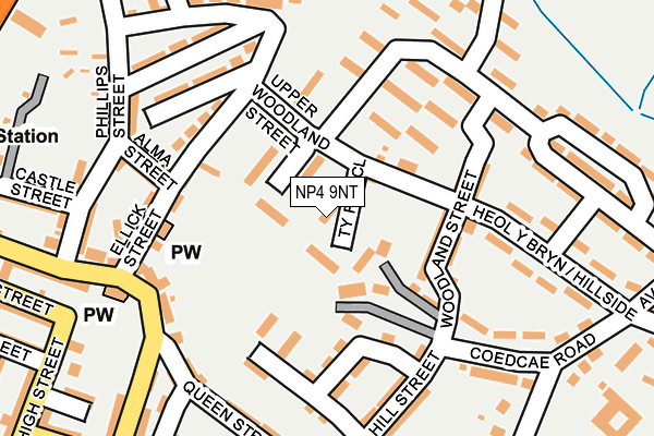 NP4 9NT map - OS OpenMap – Local (Ordnance Survey)