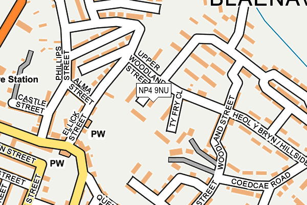 NP4 9NU map - OS OpenMap – Local (Ordnance Survey)