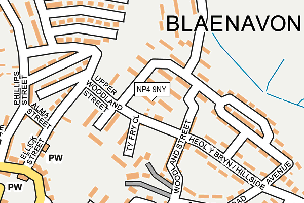NP4 9NY map - OS OpenMap – Local (Ordnance Survey)