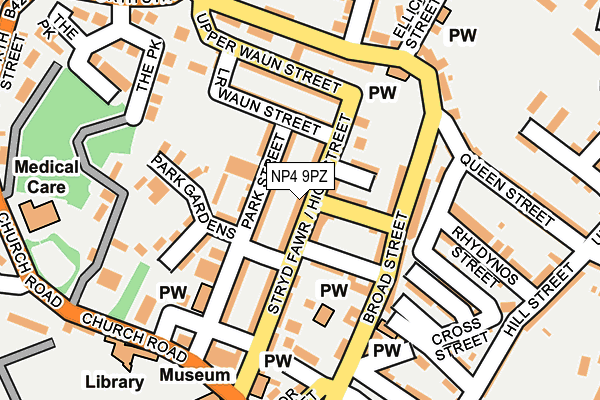 NP4 9PZ map - OS OpenMap – Local (Ordnance Survey)