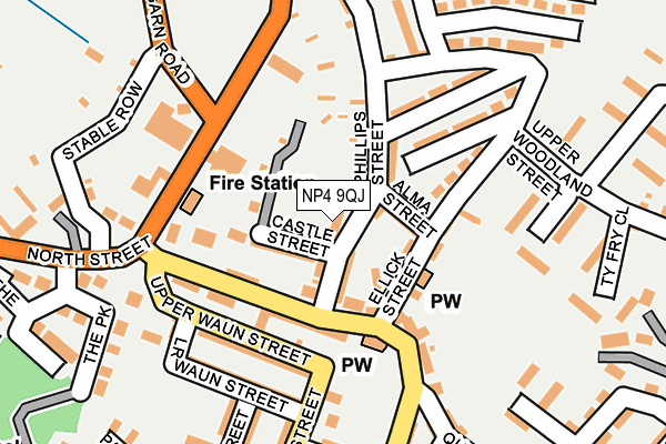 NP4 9QJ map - OS OpenMap – Local (Ordnance Survey)
