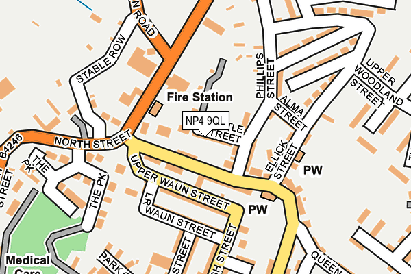 NP4 9QL map - OS OpenMap – Local (Ordnance Survey)