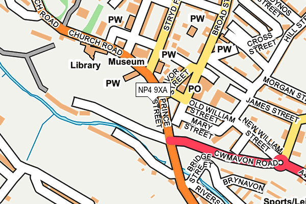 NP4 9XA map - OS OpenMap – Local (Ordnance Survey)