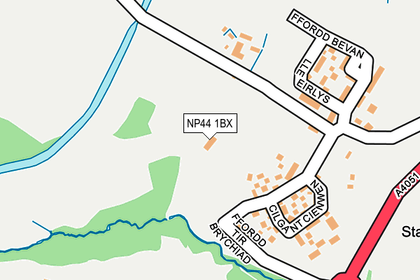 NP44 1BX map - OS OpenMap – Local (Ordnance Survey)