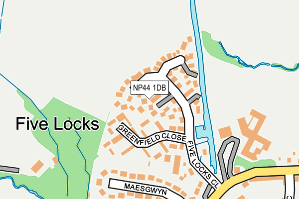 NP44 1DB map - OS OpenMap – Local (Ordnance Survey)