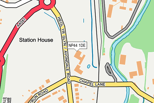 NP44 1DE map - OS OpenMap – Local (Ordnance Survey)