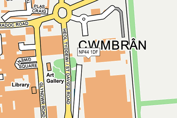 NP44 1DF map - OS OpenMap – Local (Ordnance Survey)