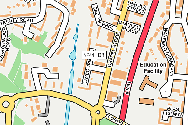 NP44 1DR map - OS OpenMap – Local (Ordnance Survey)