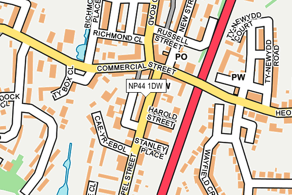 NP44 1DW map - OS OpenMap – Local (Ordnance Survey)