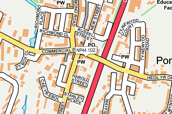 NP44 1DZ map - OS OpenMap – Local (Ordnance Survey)