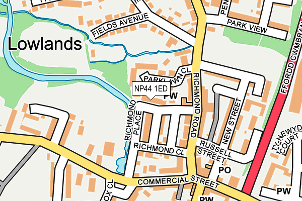 NP44 1ED map - OS OpenMap – Local (Ordnance Survey)
