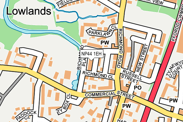 NP44 1EH map - OS OpenMap – Local (Ordnance Survey)