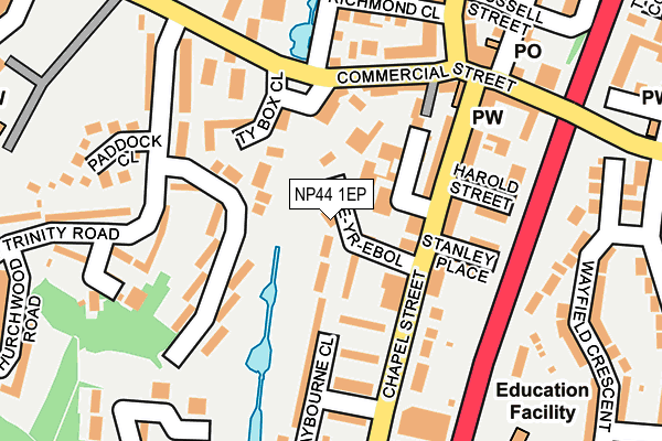 NP44 1EP map - OS OpenMap – Local (Ordnance Survey)