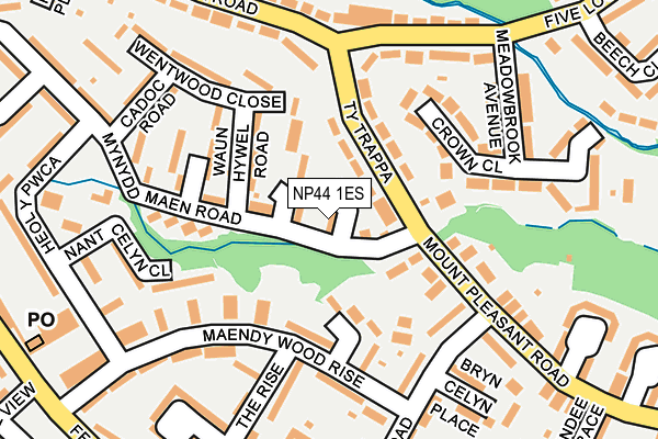 NP44 1ES map - OS OpenMap – Local (Ordnance Survey)